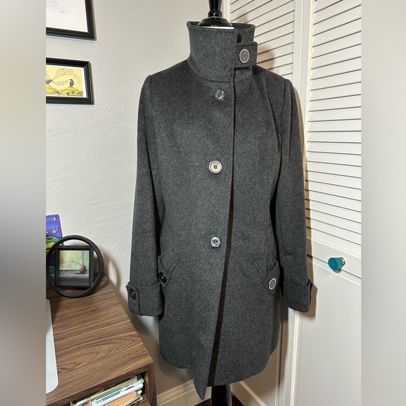 Kristen Blake Wool Jacket. Dark Gray. - Picture 7 of 10
